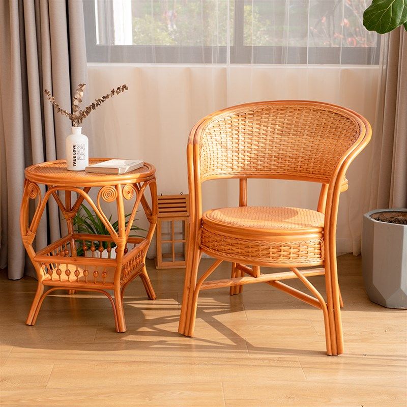 直销靠背圈椅老人单人真藤手工老式藤编家用休闲藤椅滕腾縢椅子,住宅家具,阳台椅,淘宝优惠券,粉丝福利购,淘宝优惠卷
