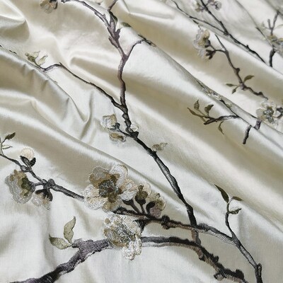 窗帘面料布料JY100枝头花5色可选
