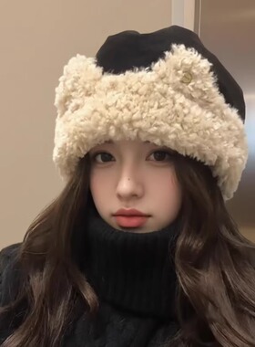 包头帽女秋冬季可爱猫耳朵显脸小