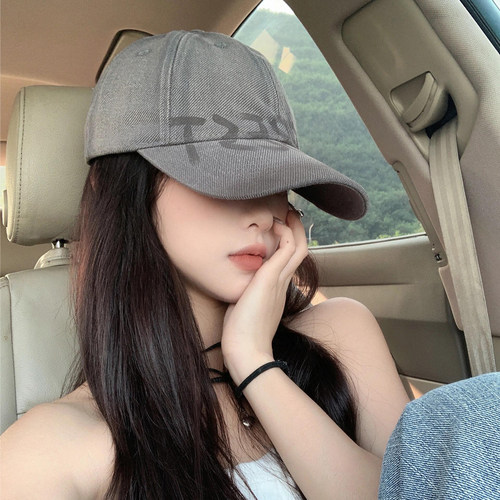 美式复古做旧大檐棒球帽显脸小