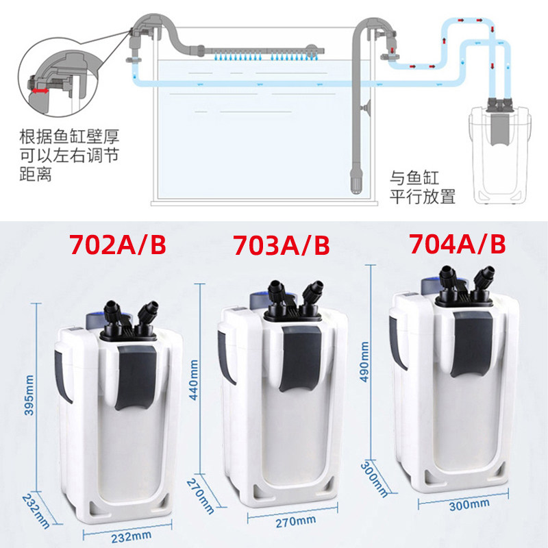 森森生态鱼缸过滤器外置过滤桶水循环静音杀菌水草缸免换水空气缸