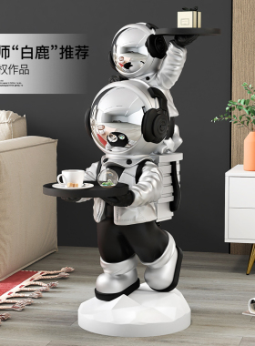 太空人大型落地摆件家居装饰品轻奢宇航员客厅电视柜托盘乔迁礼物