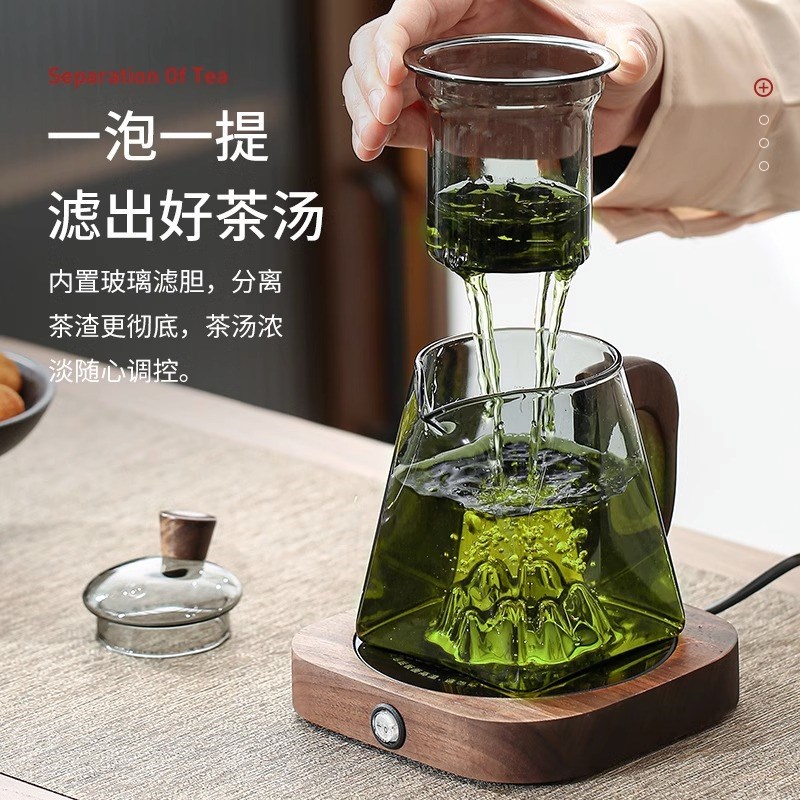 功夫茶具玻璃泡茶壶单壶内置滤网高硼硅加厚耐热中式防烫水壶套装