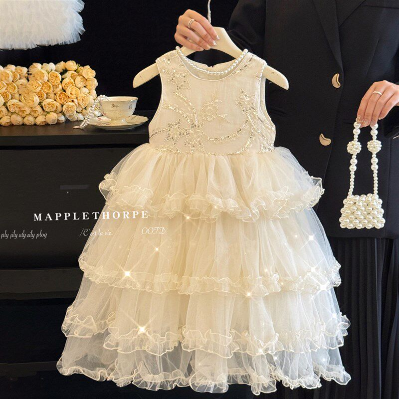 公主裙女童夏季绝美纱裙儿童礼服连衣裙小女孩生日宴高级感蛋糕裙