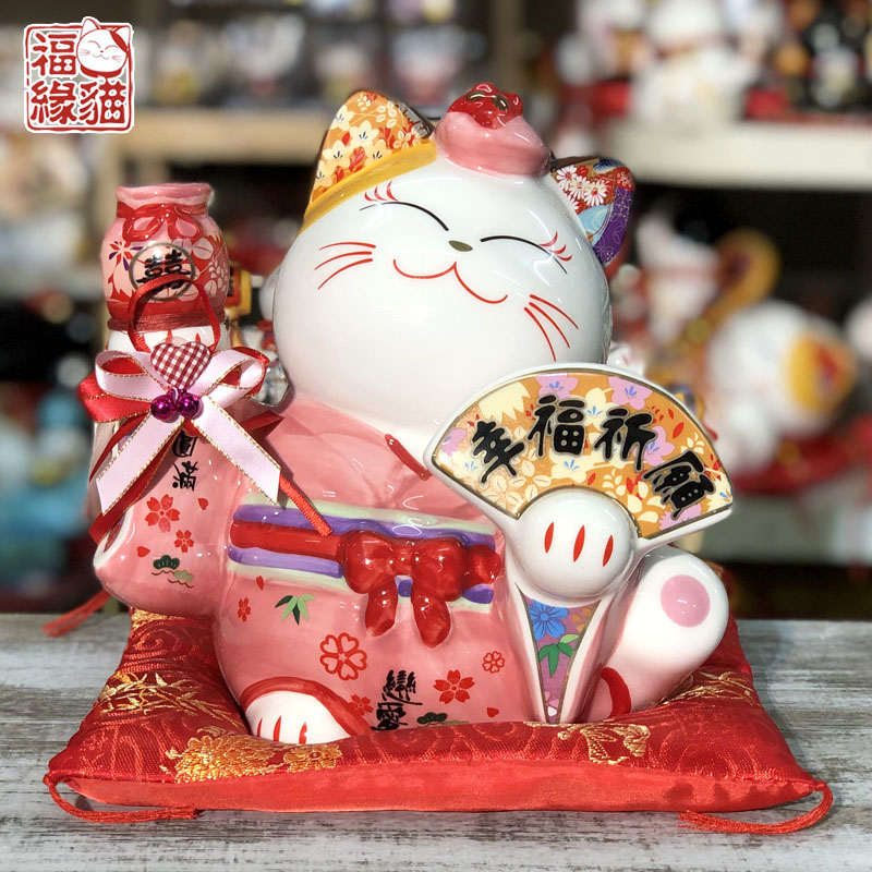 闺蜜结婚礼物幸福良缘招财猫婚庆婚房装饰摆件新婚创意礼品福缘猫