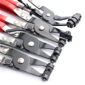 管束钳油管卡扣卡箍钳子汽车维修工具套装 汽车水管卡钳 直型喉式