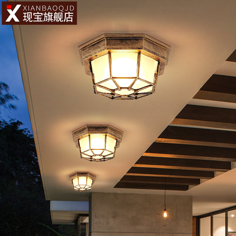 吸顶灯走廊过道阳台客厅卧室墙壁防水卫生间led复古欧式简约圆形