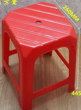 塑料凳子成人高凳加厚特厚方凳板凳家用工厂车间加高熟胶耐用55cm