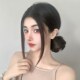假发发圈假发圈盘发丸子头假发髻女盘发器卷花苞头真发低马尾发饰