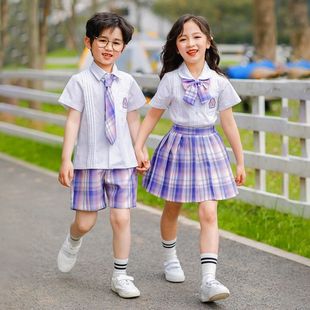 2025园服夏装 英伦学院风儿童校服JK套装 小学生班服夏季 毕业照服装