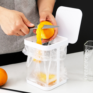 加点乐桌面垃圾桶卧室厨房茶几迷你垃圾桶办公室带盖小垃圾筒纸篓