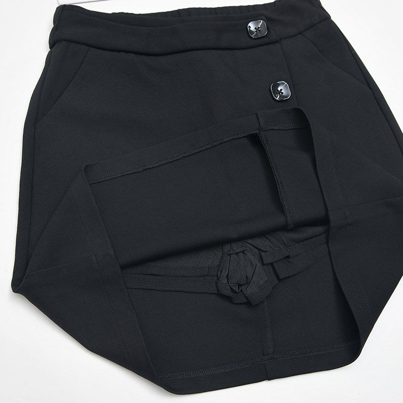 春夏弹力松紧高腰显瘦黑色西装职业包臀a字裙胖MM大码半身裙短裙