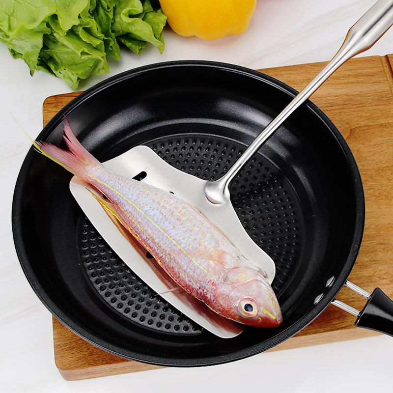 304不锈钢煎鱼铲子压饼神器煎饼铲夹 锅铲 平铲烙饼工具翻鱼铲,厨房/烹饪用具,煎铲,淘宝优惠券,粉丝福利购,淘宝优惠卷