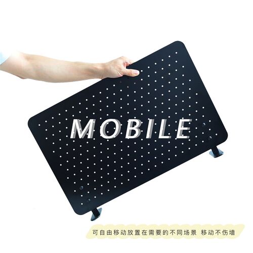 懒地洞洞板台面收纳置物架黑白两色桌面免打孔隔板北欧简约装饰