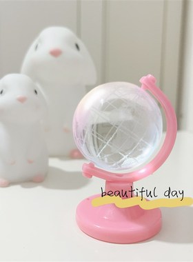 迷你地球仪摆件水晶桌面装饰学生用送男女朋友的生日礼物毕业创意