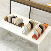 石材色板小样品架高端亚克力展架橱柜门板大理木石英石地板玻璃架