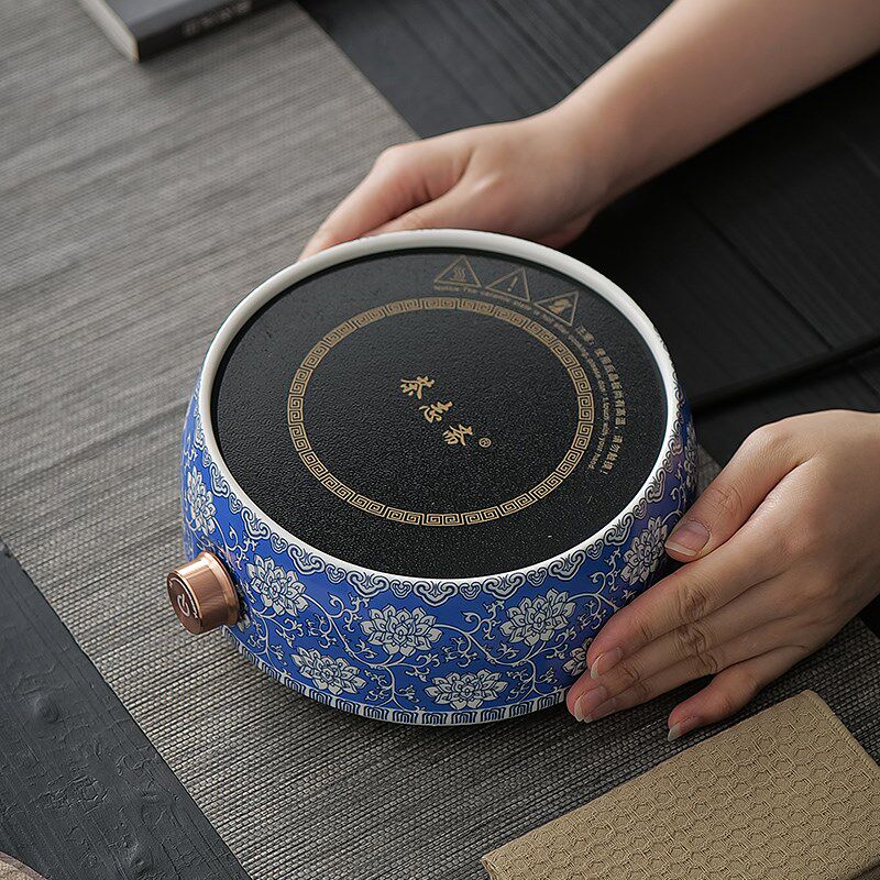 电陶炉茶炉煮茶器青花瓷高端烧水泡茶电磁炉家用大功率电热炉茶壶