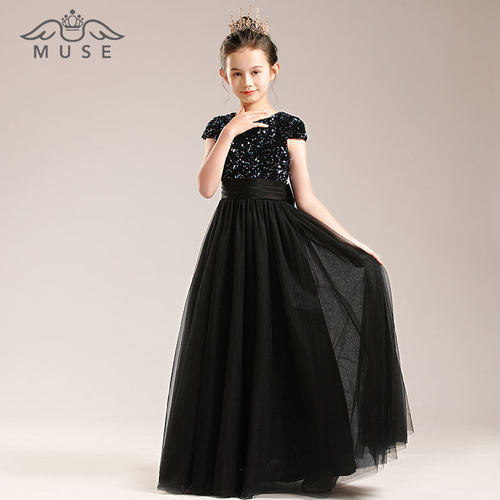 女童高端礼服儿童小提琴演奏礼服裙女孩生日钢琴演出服中大童主持