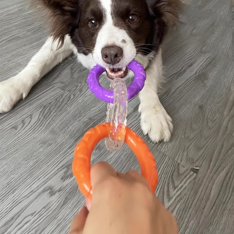 小狗玩具拉力环磨牙耐咬洁齿解闷自嗨金毛边牧小中大型犬狗狗专用