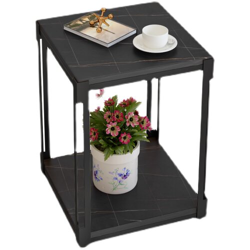 创意岩板茶边桌客厅水桶架阳台小茶台卧室床头柜沙发边角桌小茶几