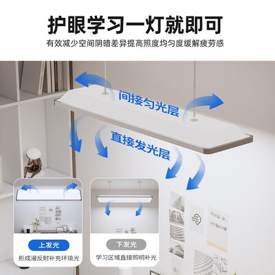 全光谱护眼吊灯儿童学习专用教室灯学习灯书桌阅读灯防蓝光护眼灯