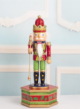 复古怀旧胡桃夹子木偶人士兵音乐盒圣诞节礼物创意八音盒礼品摆件