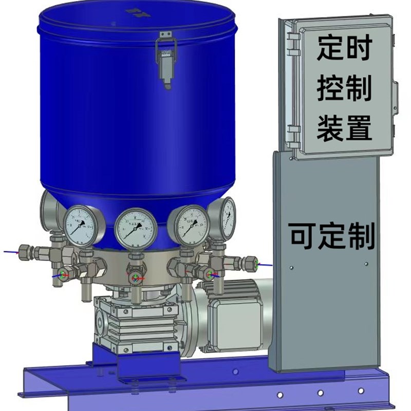 DDB多点干油泵电动润滑泵自动黄油加油泵搅拌油脂泵多道泵柱塞泵