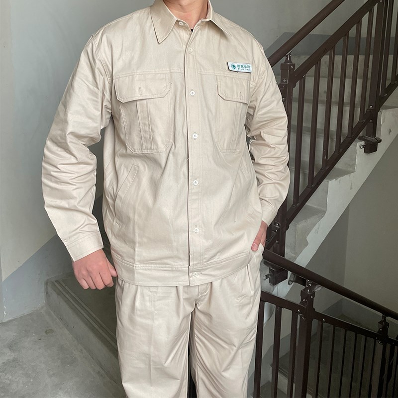 夏季防静电国家电网电力工作服纯棉薄款长袖套装电工服定制电焊男