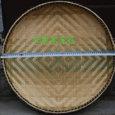 手工编织竹簸箕竹编圆竹匾无孔竹筛竹制品收纳大中小竹簸簸多型号