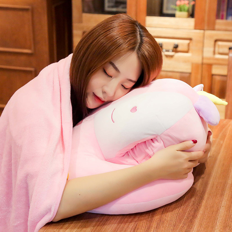 可爱猫午睡枕办公室趴睡枕学生趴趴枕午休靠垫抱枕被子暖手小枕头