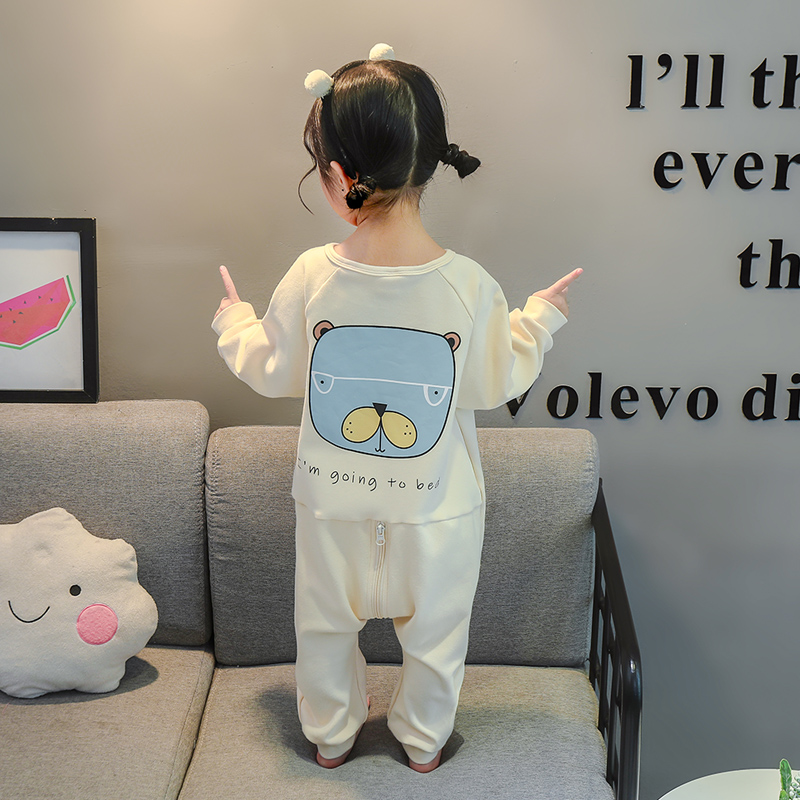 宝宝连体睡衣春秋纯棉2夏季儿童长袖1岁女童家居服秋冬0婴儿睡袋3