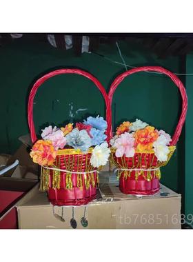 高档特色少儿舞挑蹈花挑花喜庆节目花制花花演出服装定篮道具花挑