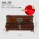高档大红酸枝红木首饰盒复梳古中式 实精致饰陪品收纳盒带木镜子嫁