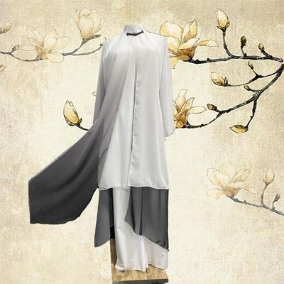 高档男飘逸中国风女水墨古童典出服舞剑太极舞蹈服少年强演扇子童