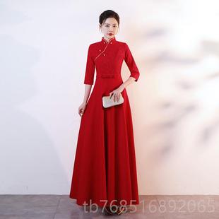 高档新款迎宾旗袍出礼仪服装款中国风年会学颁奖生朗诵长大合唱演