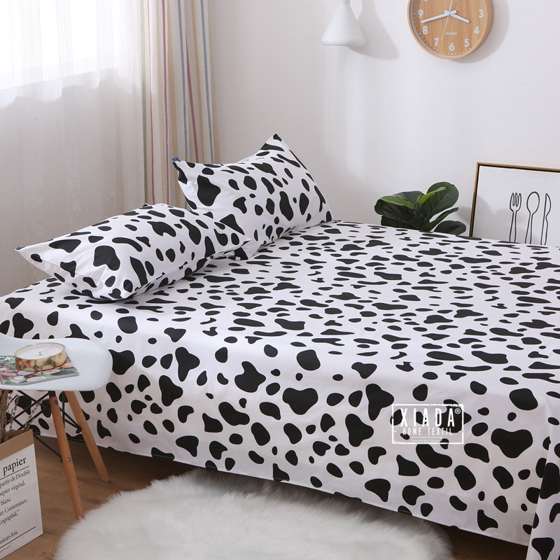 黑白斑点狗纯棉枕套一对包邮加厚斜纹棉布成人单人枕头套个性豹纹