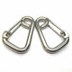 304不锈钢弹簧扣保险钩简易钩登山扣狗链扣安全扣钢丝绳快挂M6M8