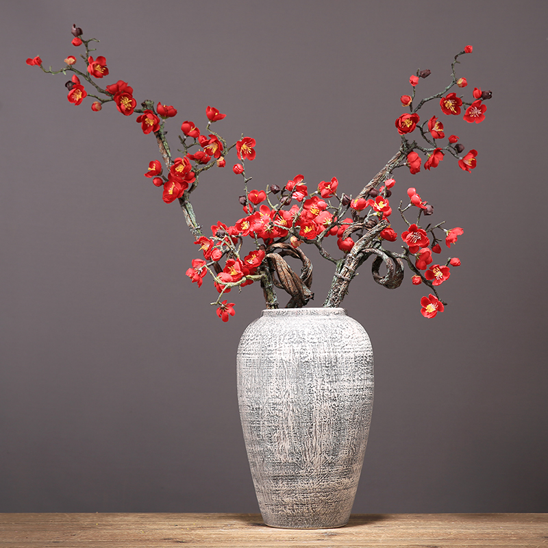 新中式创意花瓶套装红果插花摆件家居客厅样板间玄关餐桌酒店花器
