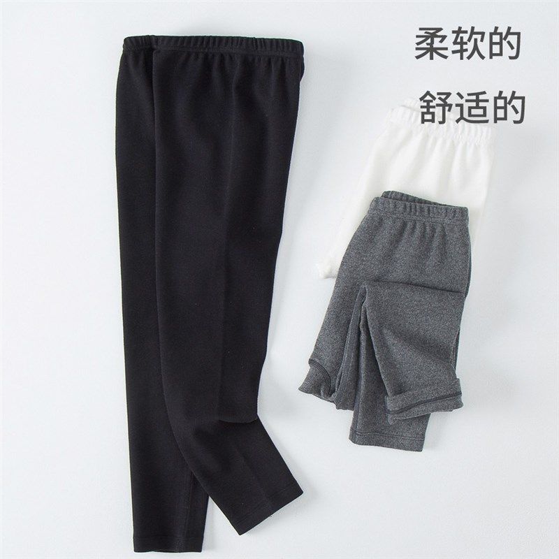 儿童纯棉加厚秋裤保暖裤男童女童磨毛打底裤秋冬季宝宝内穿棉毛裤