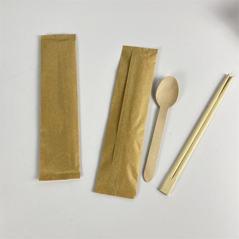 一次性餐具套装勺筷子纸包一次性木勺木质刀叉木勺环保桦木勺子