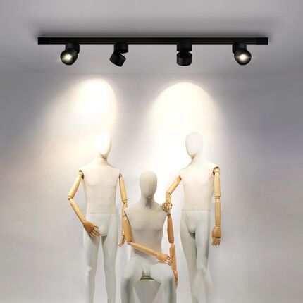 小射灯led天花灯明装筒灯单灯北欧轨道射灯客厅吊顶吸顶cob轨道灯