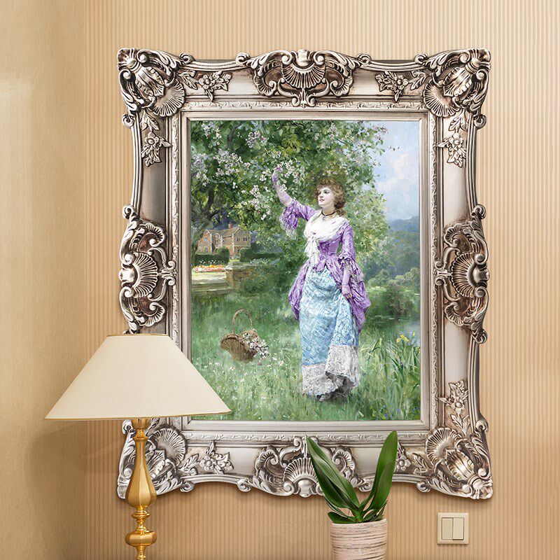 含框世界名画挂画 欧式风格客厅卧室背景墙装饰静物花卉油画