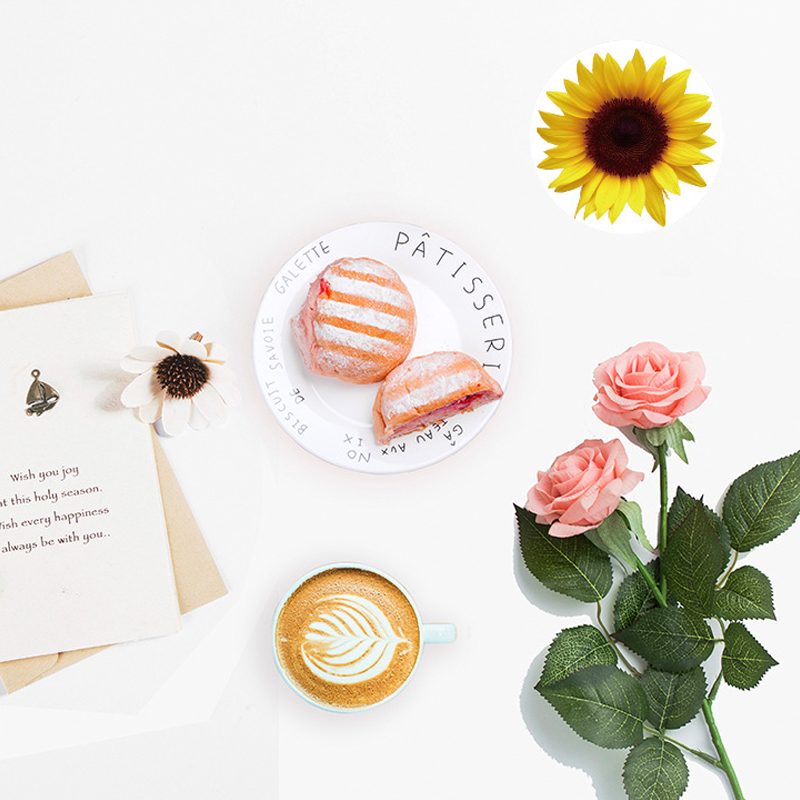 500张/卷向日葵贴纸圆形礼物可爱贴画手账相册装饰不干胶标签定制