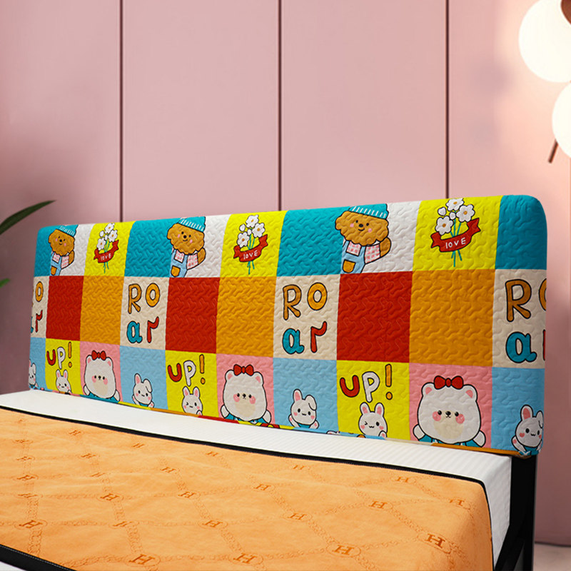 儿童卡通床头套罩万能全软包弧形定做木床靠背高级感夹棉加厚防撞,居家布艺,床头罩,淘宝优惠券,粉丝福利购,淘宝优惠卷