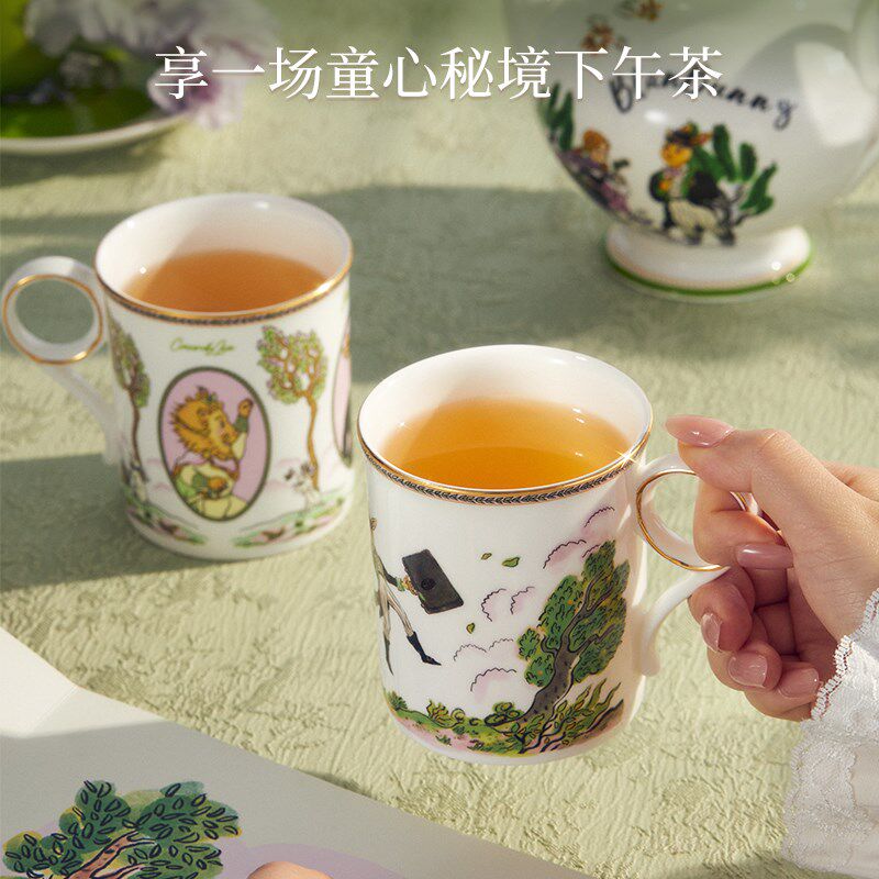布兰兔骨瓷马克杯绿野仙踪系列精致下午茶陶瓷杯子家用喝水杯