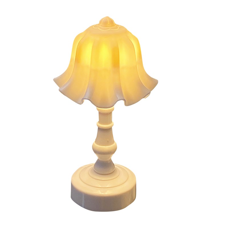 复古荷叶路灯造型小夜灯迷你小台灯卧室床头灯睡眠灯学生宿舍摆件