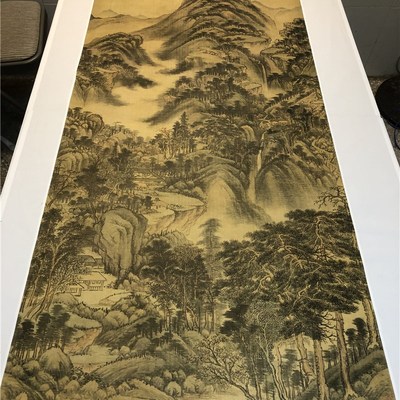 清 王时敏 南山积翠图 仿古名家山水国画竖幅立轴高清微喷装饰画