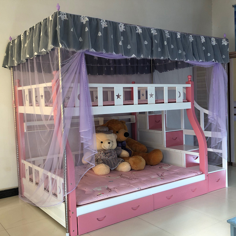 儿童高低床子母床蚊帐上下铺梯形书架款双层家用1.2米1.5m1.35,床上用品,蚊帐,淘宝优惠券,粉丝福利购,淘宝优惠卷