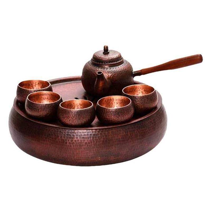 铜茶洗纯铜大号茶盂水盂带盖建水壶承干泡台茶盘手工茶具配件包邮