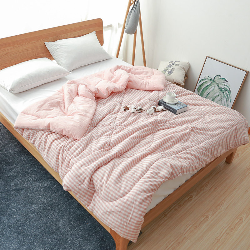 夏天空调被亲肤夏凉被单人夏季可机洗薄款被子双人纯棉全棉春秋被